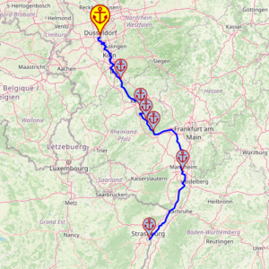 River and indulgence, 7 nights – Viva One 01 JUL – 08 JUL – mapa rejsu